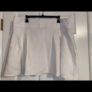White Pleated Mini Skirt